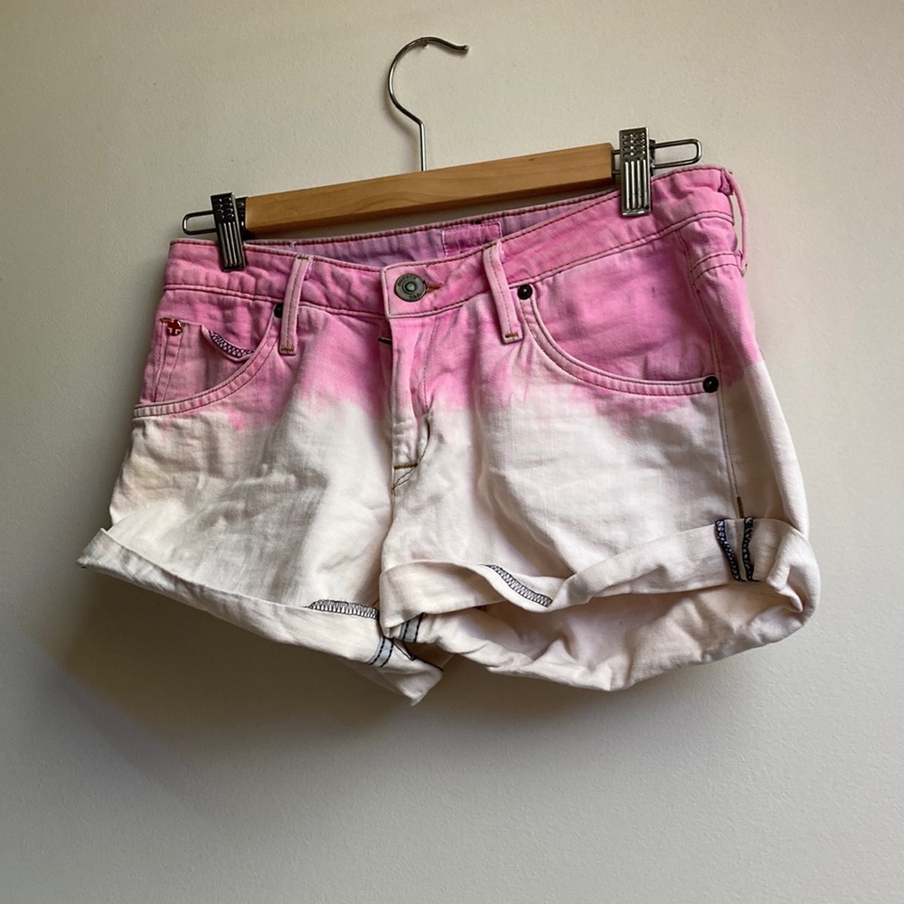 Hudson Pink and White Shorts